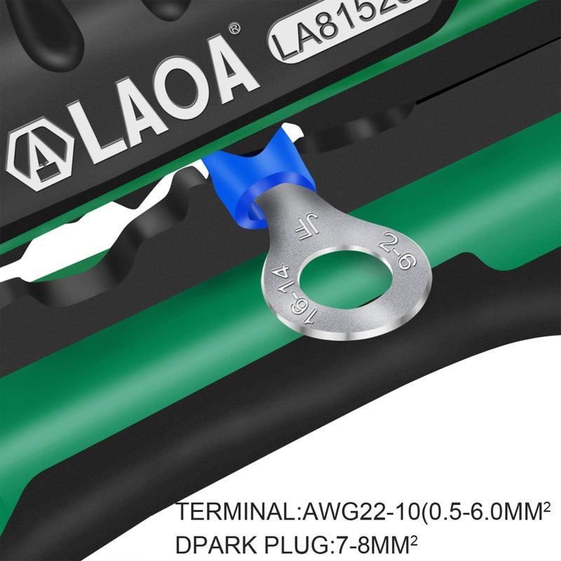 LAOA Wire Stripper Tool, 8-26 AWG Automatic Wire Cutter, Green, Alloy Steel - Image 5
